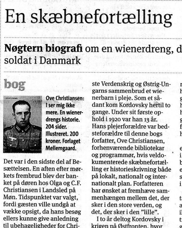 Kristeligt Dagblad, 1. juni 2015, s. 4.