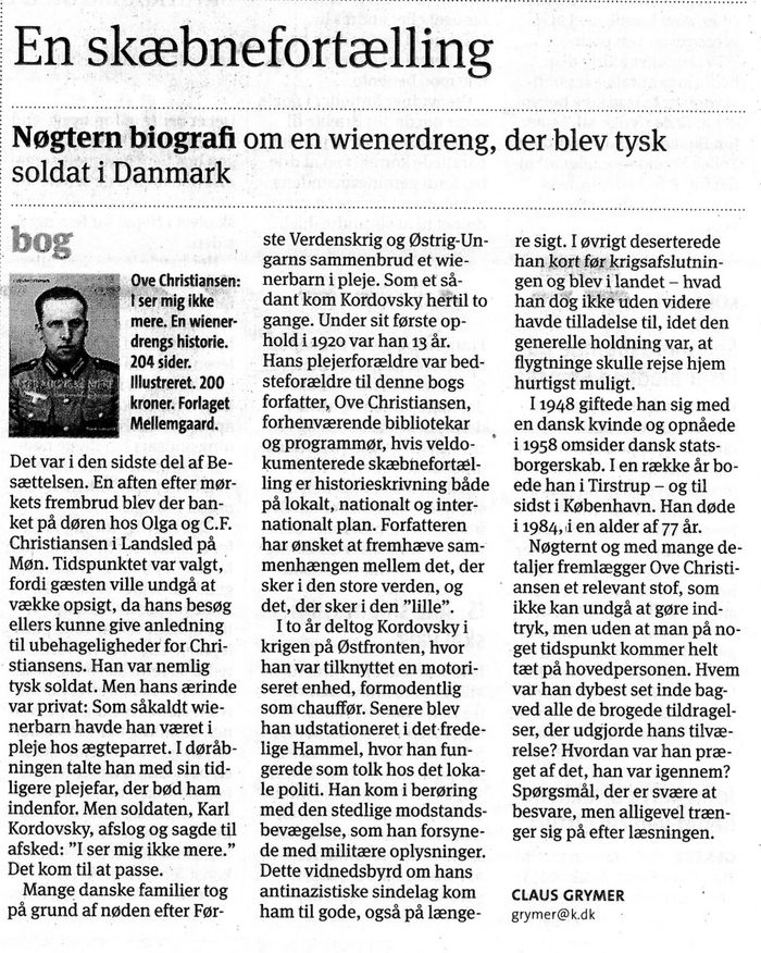 Kristeligt Dagblad, 1. juni 2015, s. 4.